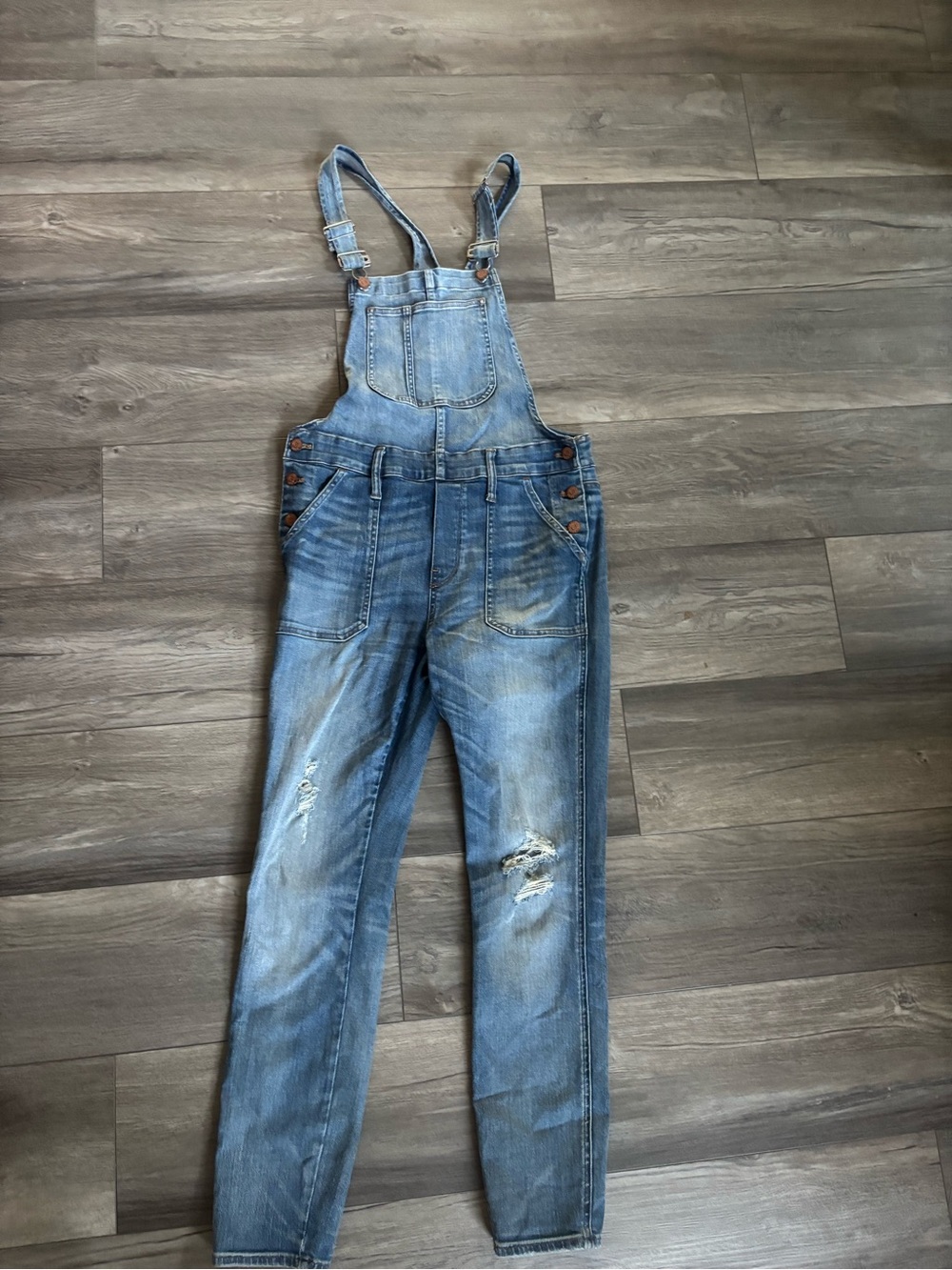 Madewell Light Blue Denim Overalls